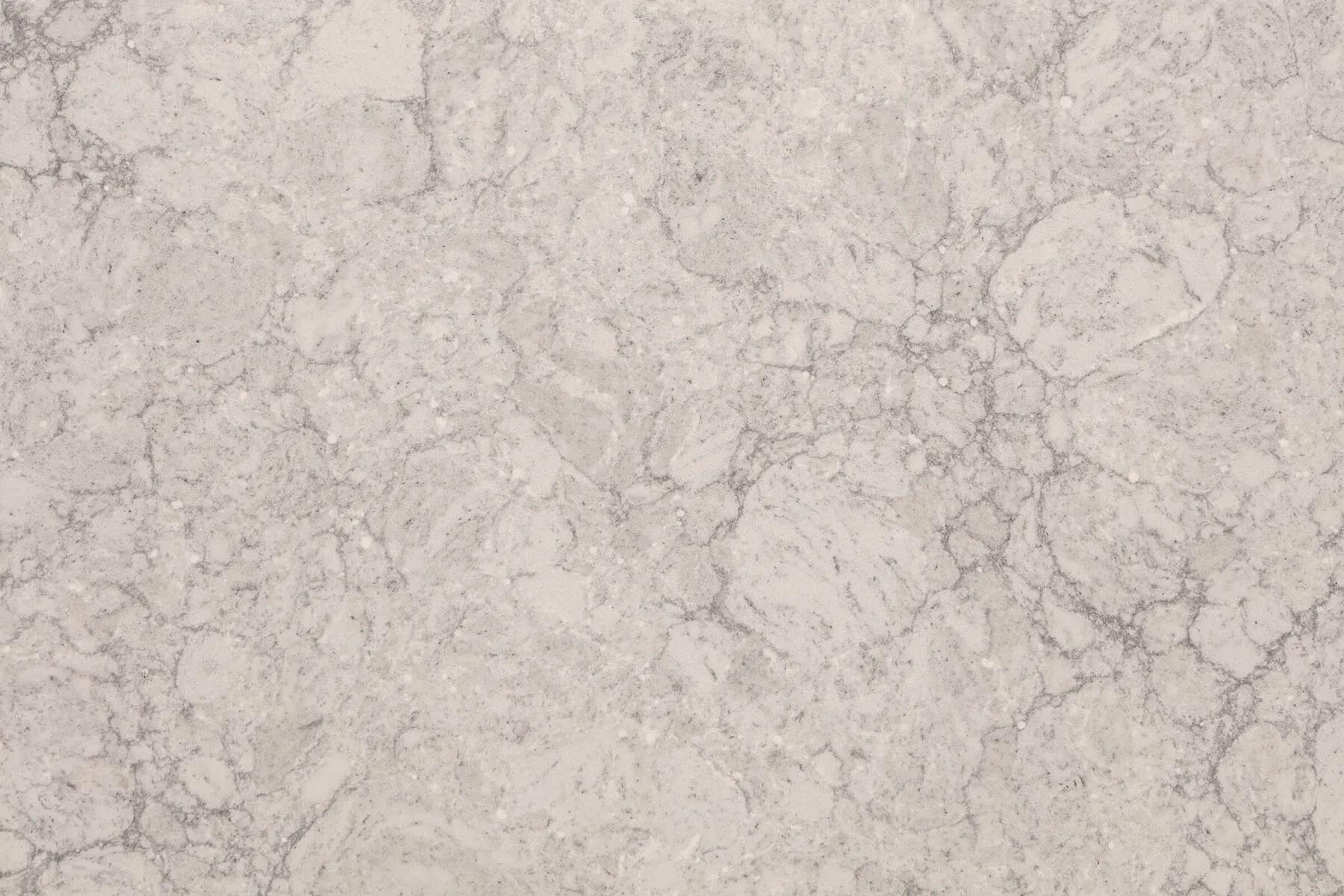 Closeup image of Viatera Encore Brushed White Quartz countertop slab