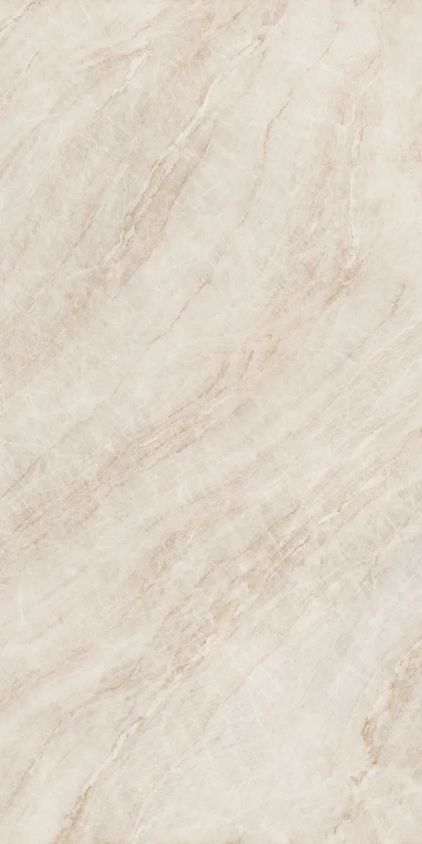 Closeup image of Infinity Taj Mahal Cream Porcelain countertop slab