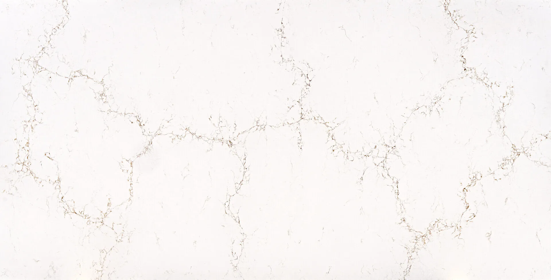 Closeup image of PentalQuartz Myora Gold White Quartz countertop slab