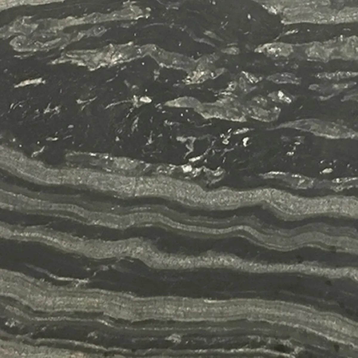 Closeup image of Agata Black Granite countertop slab