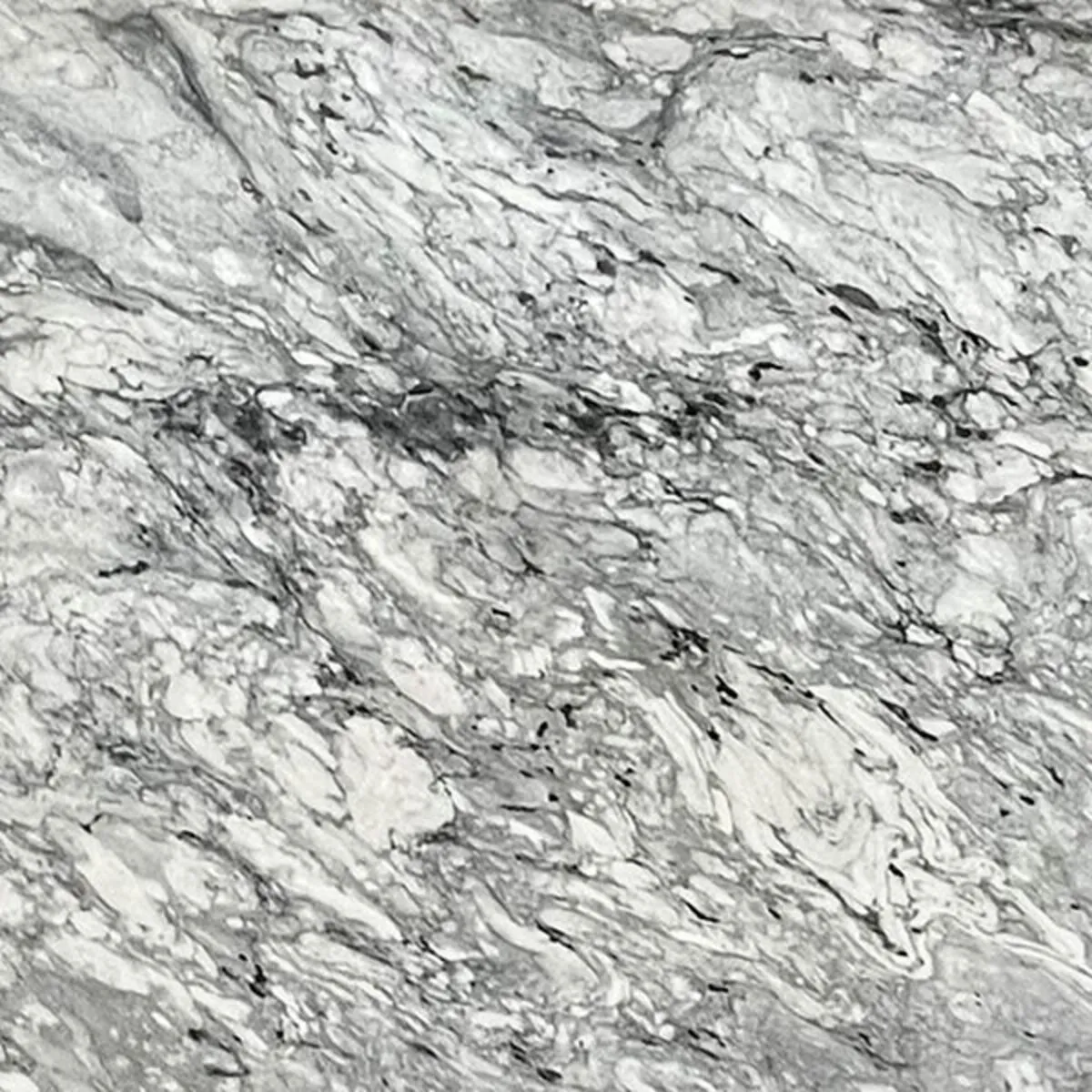 Closeup image of Bianchi Grey Marble countertop slab