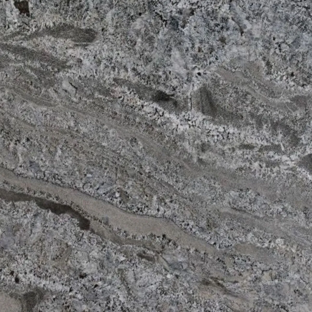 Closeup image of Blue Dream Grey Granite countertop slab