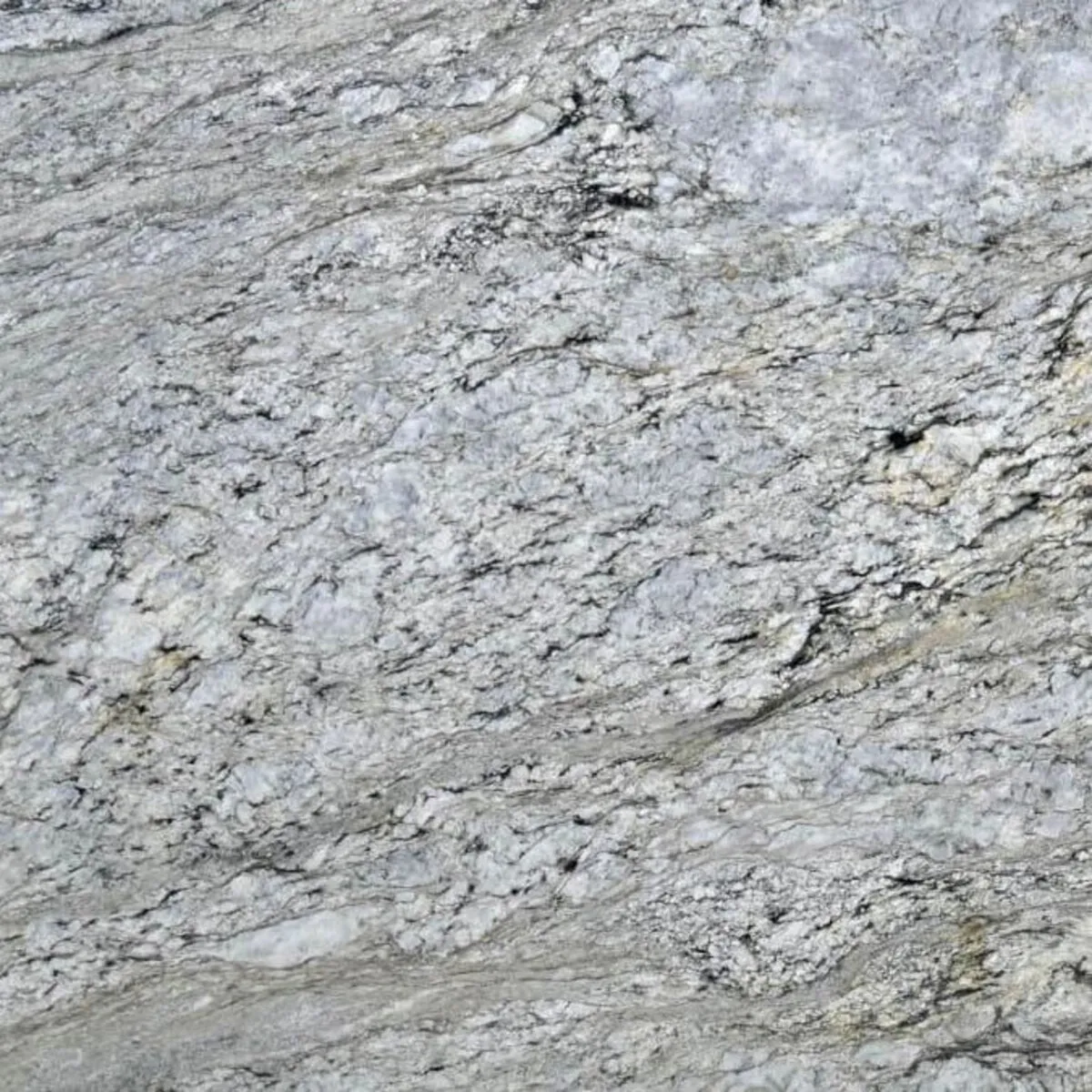 Closeup image of Blue Dunes Grey Granite countertop slab