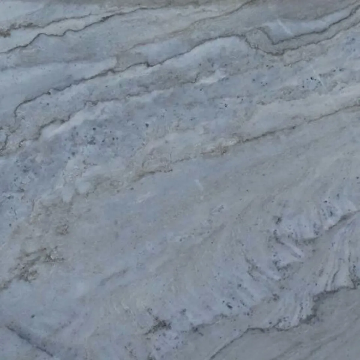 Closeup image of Blue Mist Grey Quartzite countertop slab