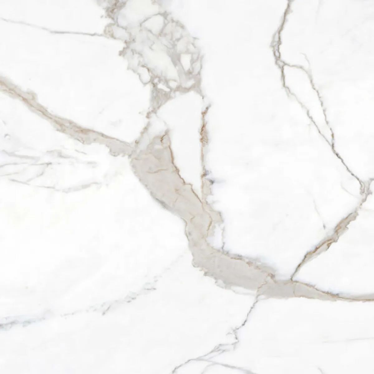 Closeup image of Aggranite Porcelain Calacatta White Porcelain countertop slab