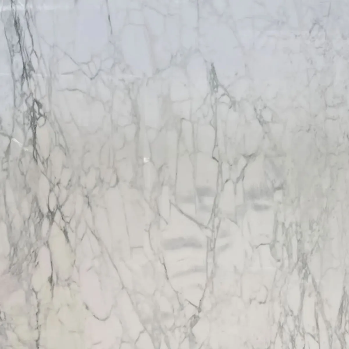 Closeup image of Calacatta Caldia Grey Marble countertop slab