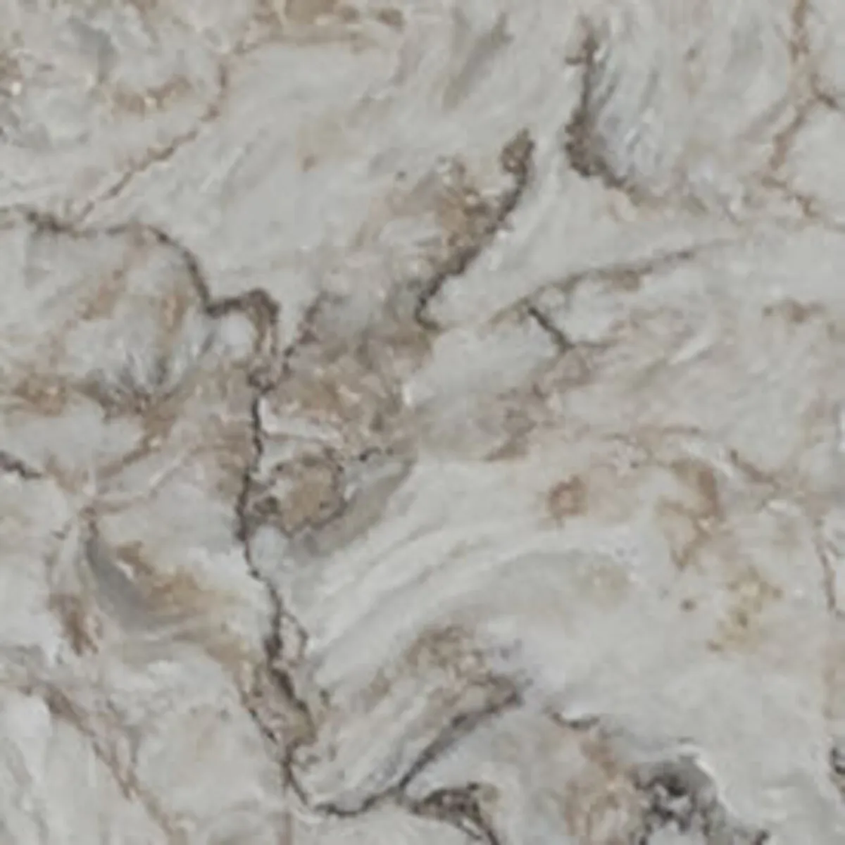 Closeup image of Aggranite Quartz Carmal Sizzel Cream Quartz countertop slab