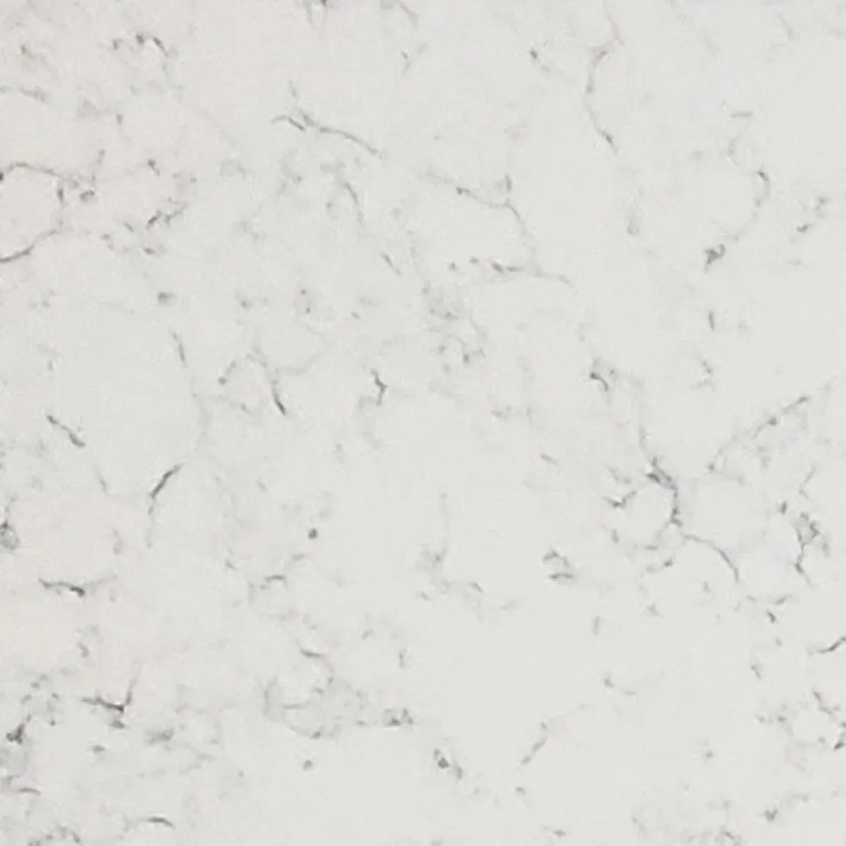 Closeup image of Aggranite Quartz Carrara Chrome White Quartz countertop slab
