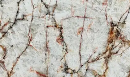 Closeup image of Cristallo Sirius Cream Quartzite countertop slab
