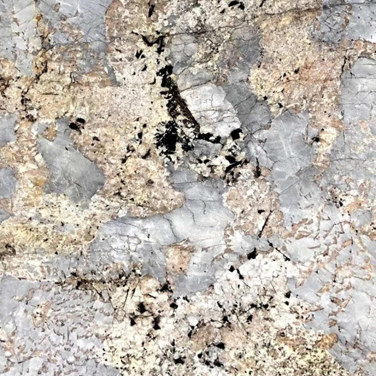 Closeup image of Crystal Glacier Grey Quartzite countertop slab
