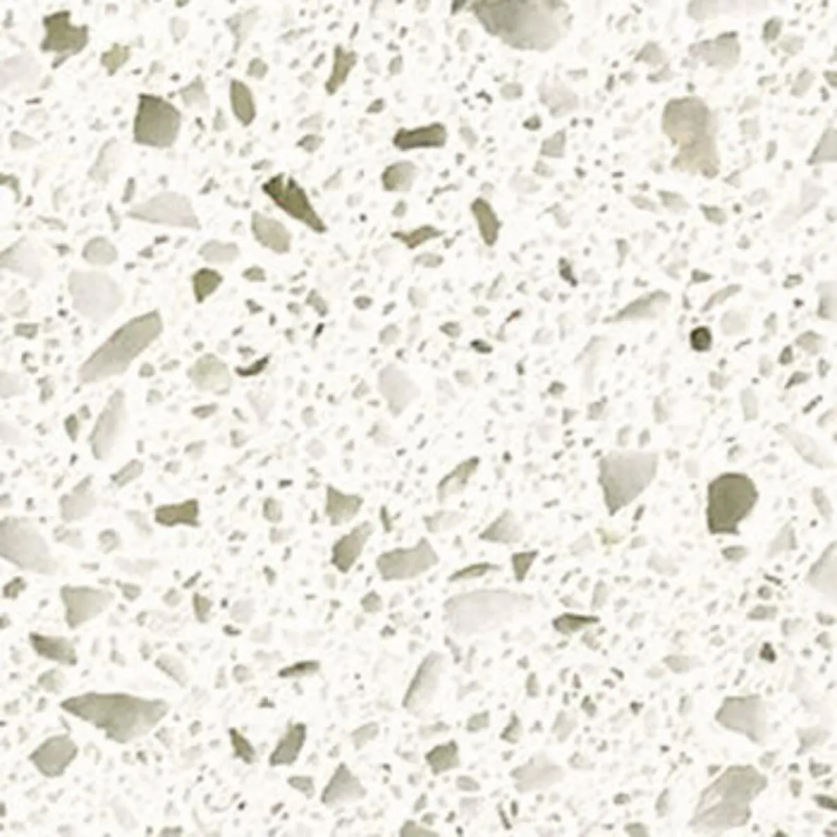 Closeup image of Aggranite Quartz Crystal White White Quartz countertop slab