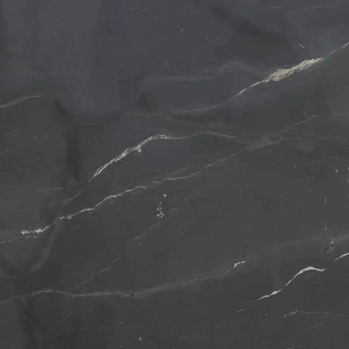Closeup image of Diamond Black Black Granite countertop slab