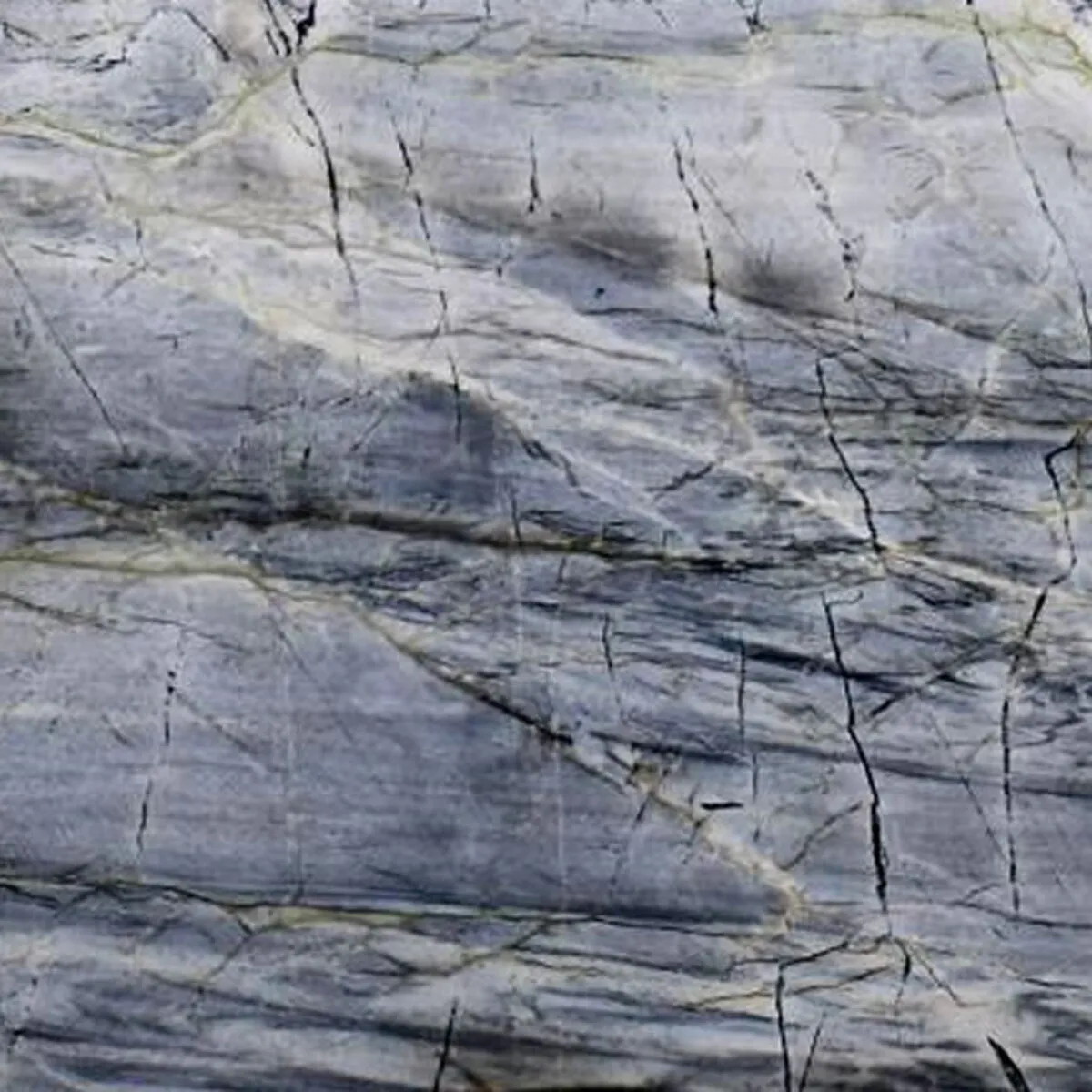 Closeup image of Ijen Blue Grey Quartzite countertop slab