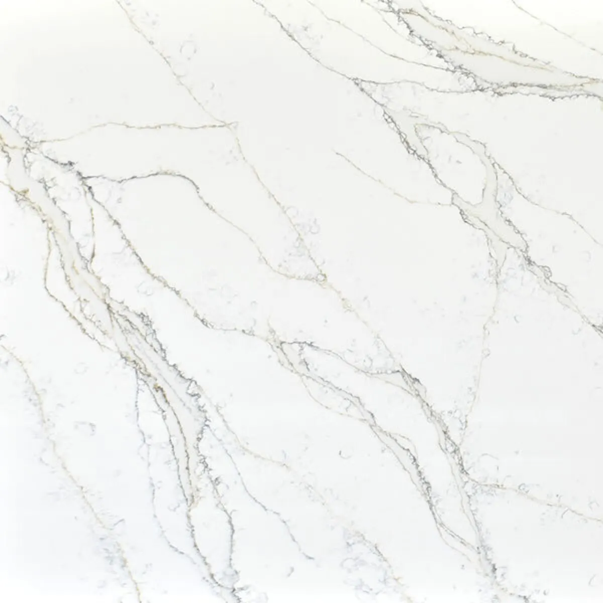 Closeup image of Aggranite Quartz Infinity White Quartz countertop slab