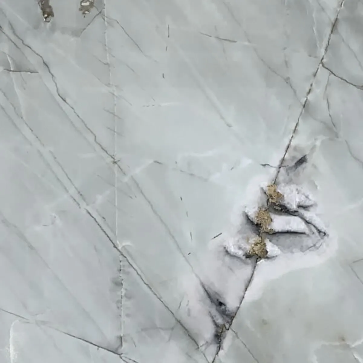 Closeup image of Jade Crystal Grey Quartzite countertop slab