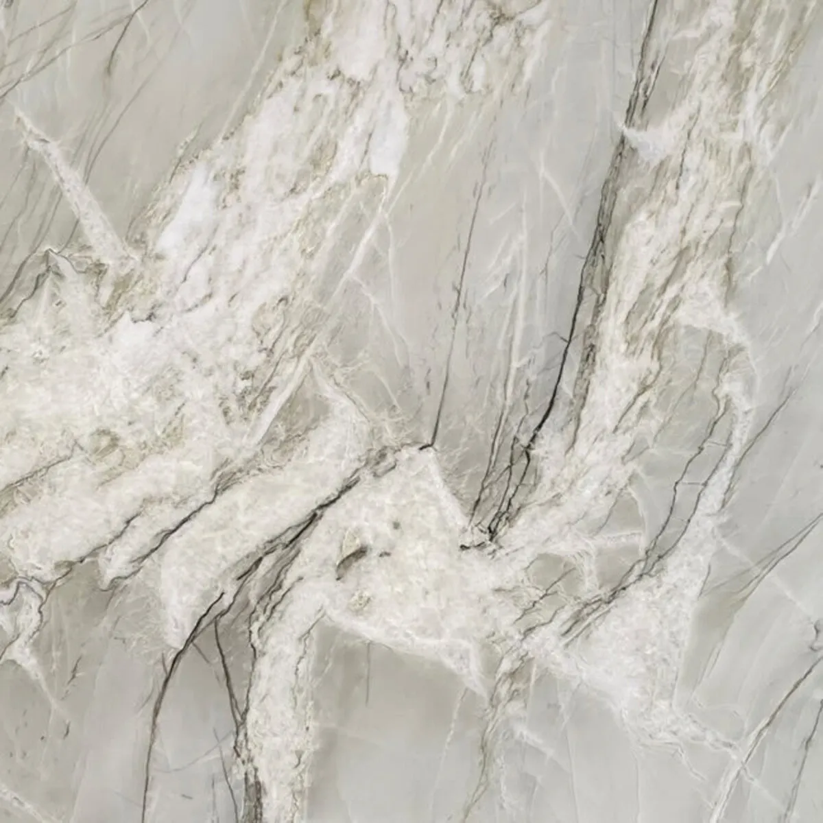 Closeup image of Le Blanc Grey Quartzite countertop slab