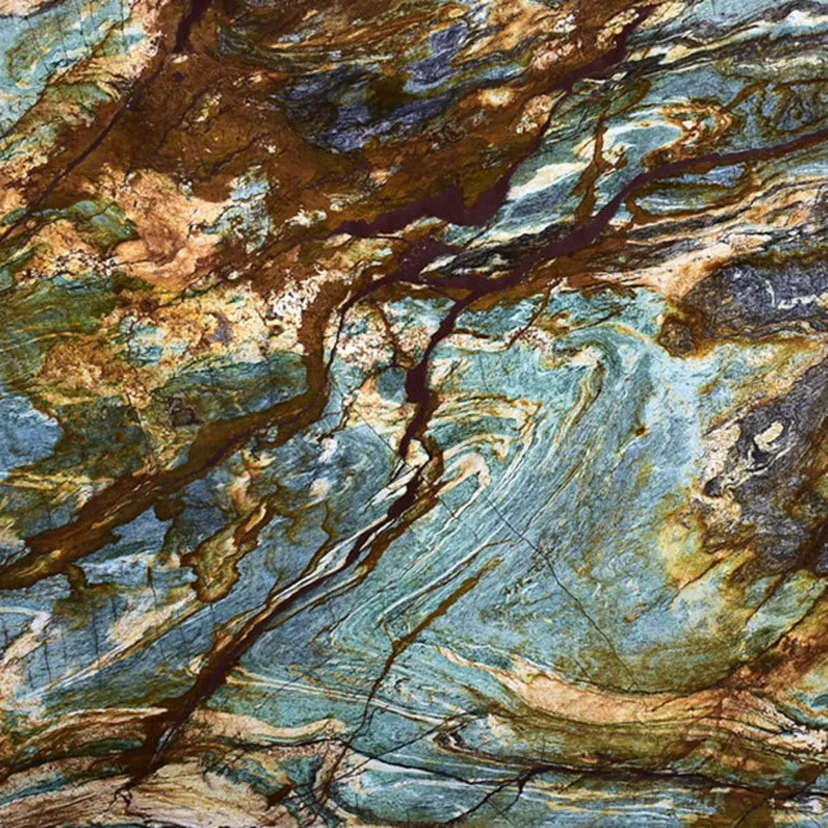 Closeup image of Luis Blue Blue Quartzite countertop slab
