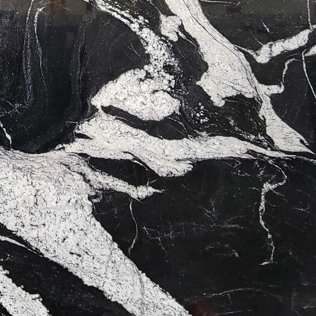 Closeup image of Maori Black Granite countertop slab