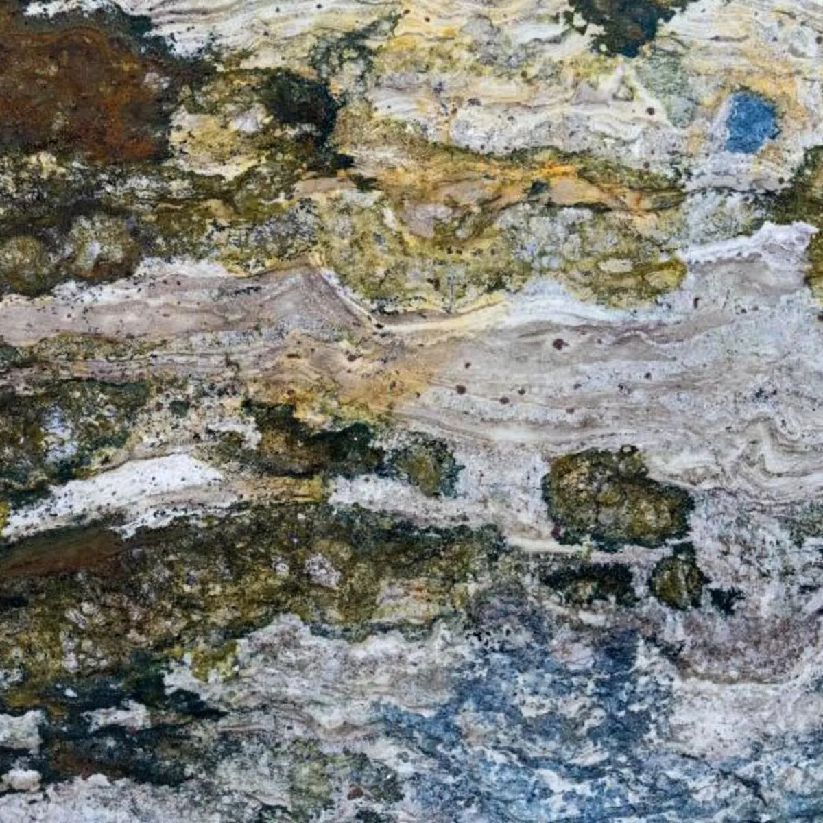 Closeup image of Monet Brown Granite countertop slab