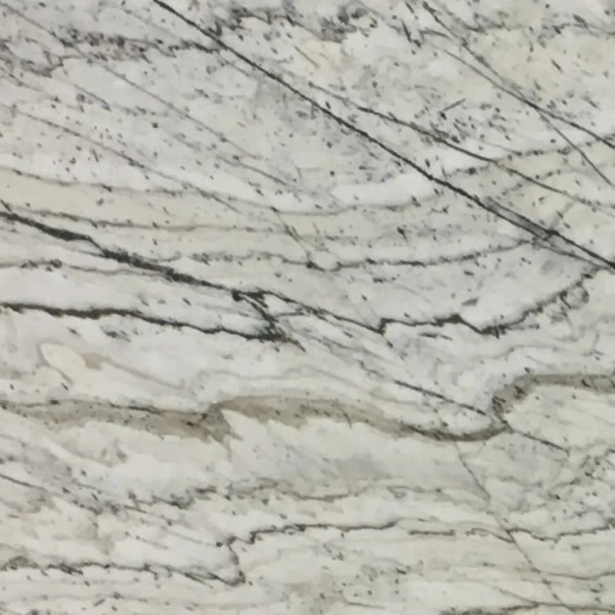 Closeup image of Polar White Cream Marble countertop slab