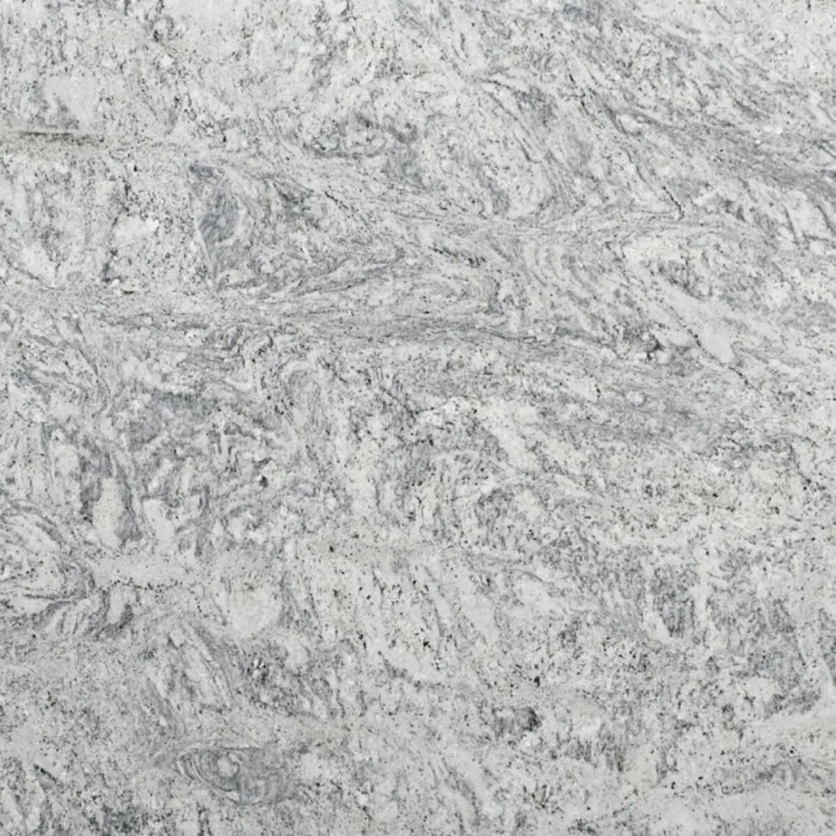 Closeup image of Salinas White Grey Granite countertop slab