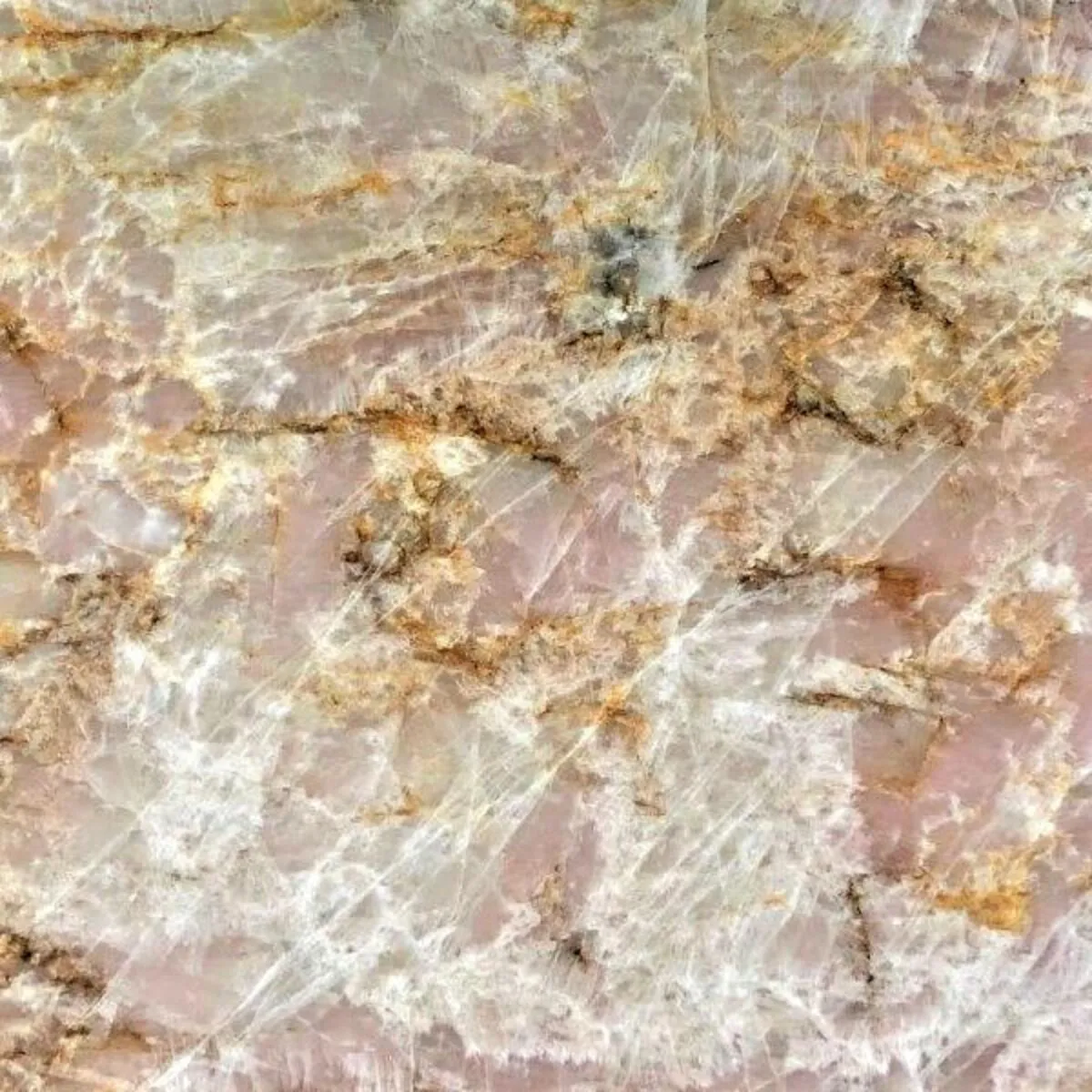 Closeup image of Scarlet Crystal Red-Pink Quartzite countertop slab