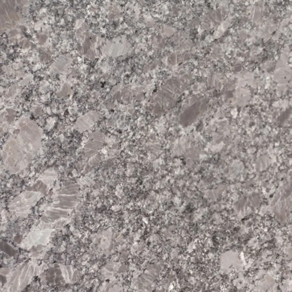 Closeup image of Silver Pearl Grey Granite countertop slab