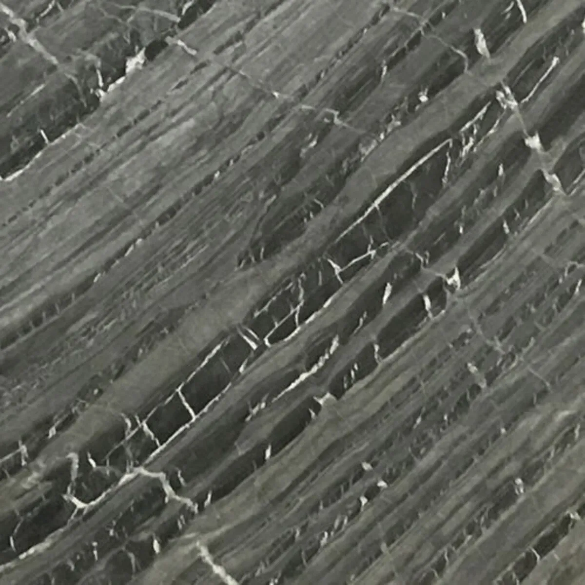 Closeup image of Silver Snake Grey Marble countertop slab