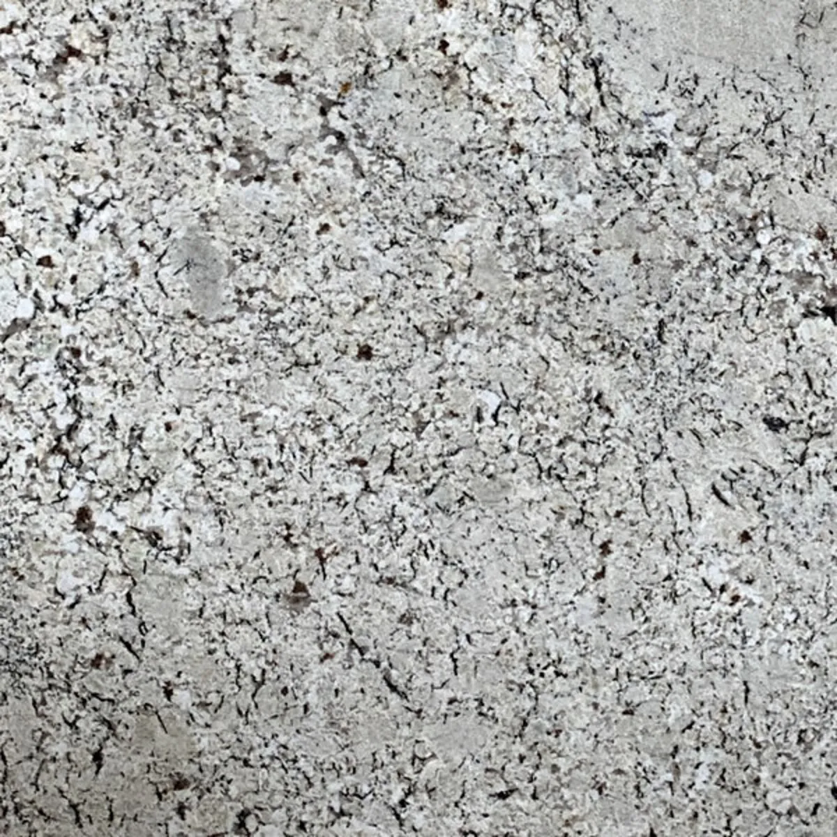 Closeup image of Snow Fall Grey Granite countertop slab