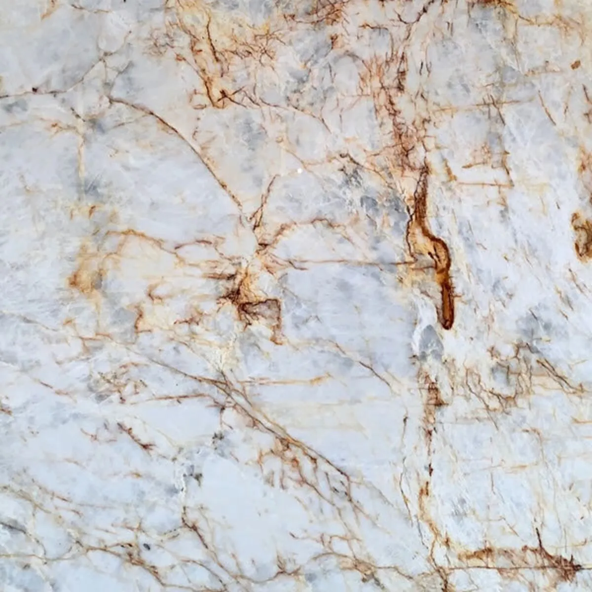 Closeup image of Sunrise Crystal White Quartzite countertop slab