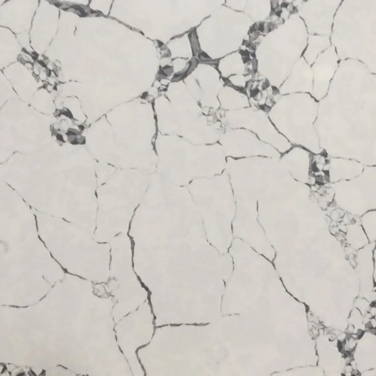 Closeup image of Aggranite Quartz Super White White Quartz countertop slab