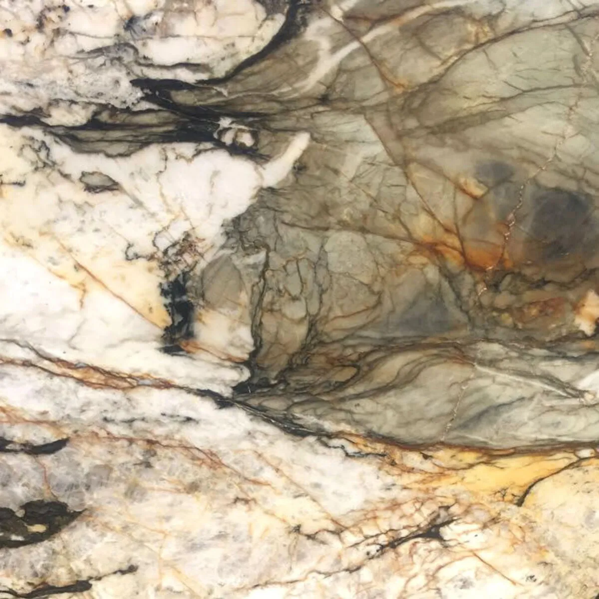 Closeup image of Tempest Crystal Green Quartzite countertop slab