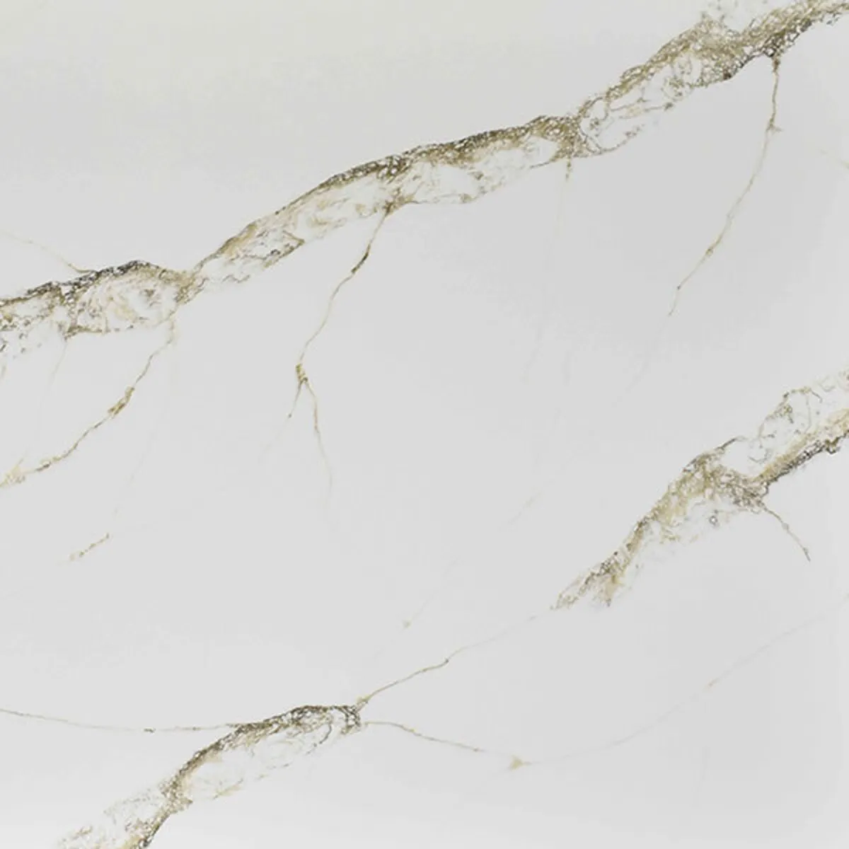 Closeup image of Aggranite Quartz Tranquility Gold White Quartz countertop slab