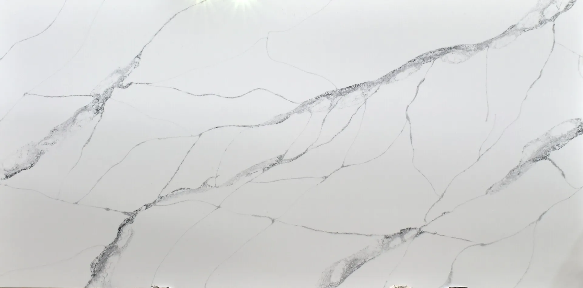 Closeup image of Aggranite Quartz Tranquility White White Quartz countertop slab