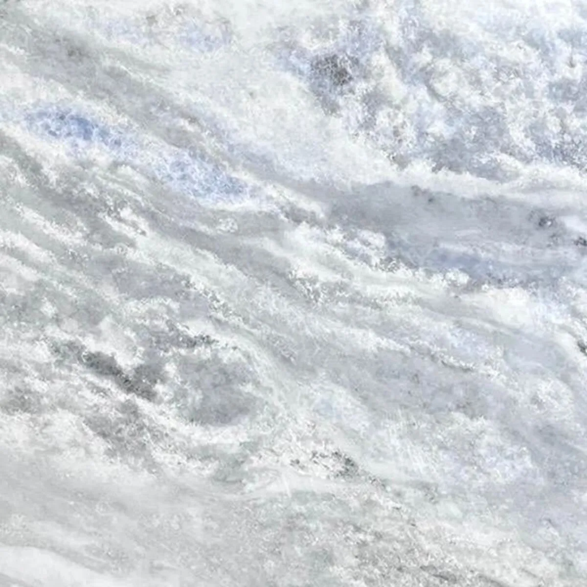 Closeup image of White Grey Marble countertop slab