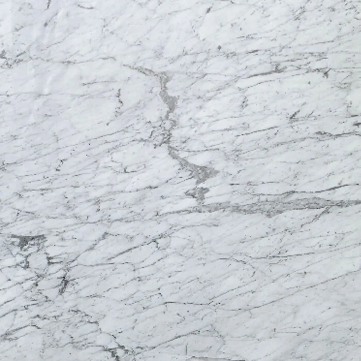 Closeup image of White Venatino White Marble countertop slab
