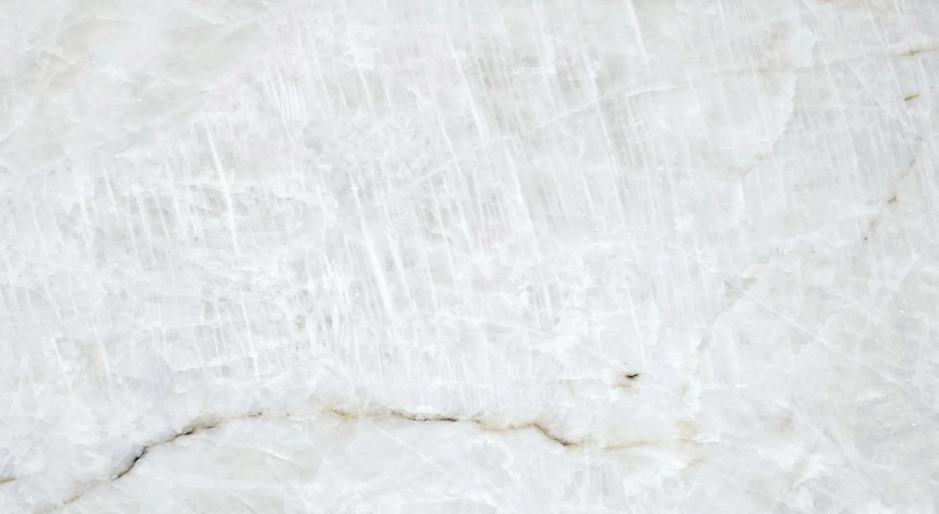 Closeup image of Cristallo Vitrum White Quartzite countertop slab