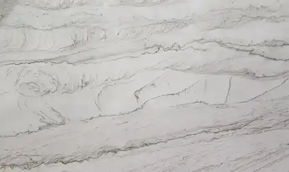 Closeup image of Dakar White Quartzite countertop slab