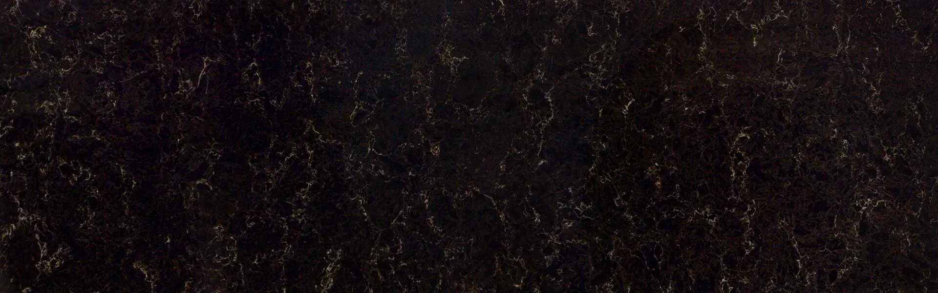 Closeup image of Viatera Nocturne Black Quartz countertop slab
