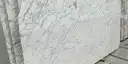 Closeup image of Calacatta Spider White Marble countertop slab