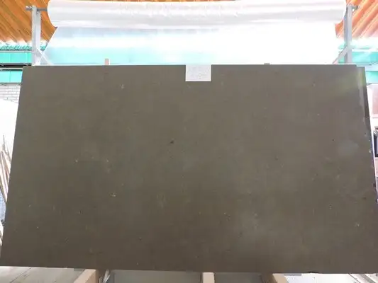 Closeup image of Nova Azul 1st Choice Brown Limestone countertop slab