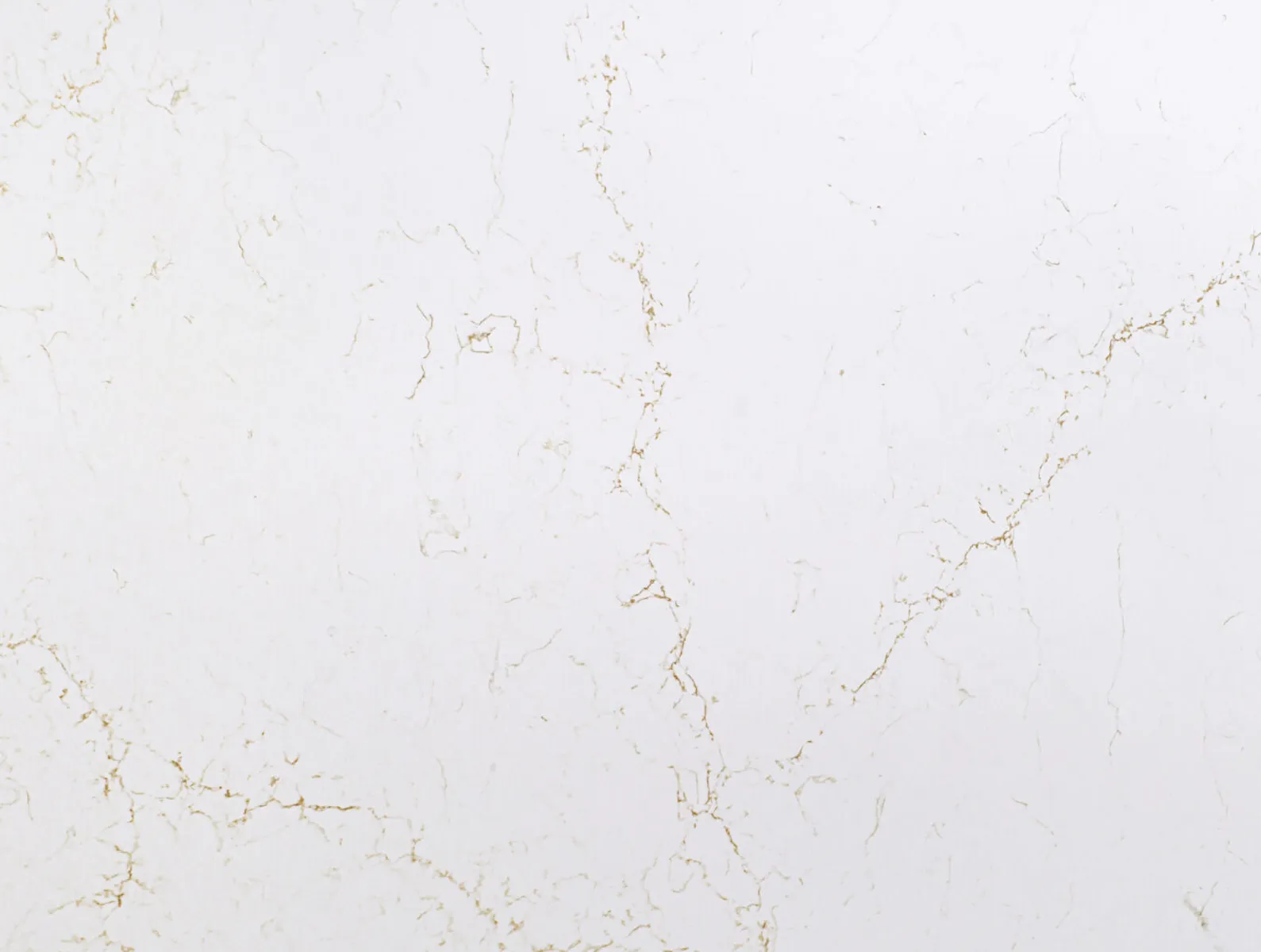 Closeup image of Stratus Quartz Magnifico Gold White Quartz countertop slab