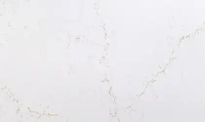 Closeup image of Stratus Quartz Magnifico Gold White Quartz countertop slab