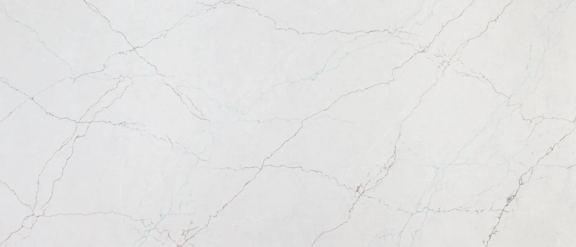 Closeup image of Q Quartz Calacatta Miraggio Seaglass (D) White Quartz countertop slab
