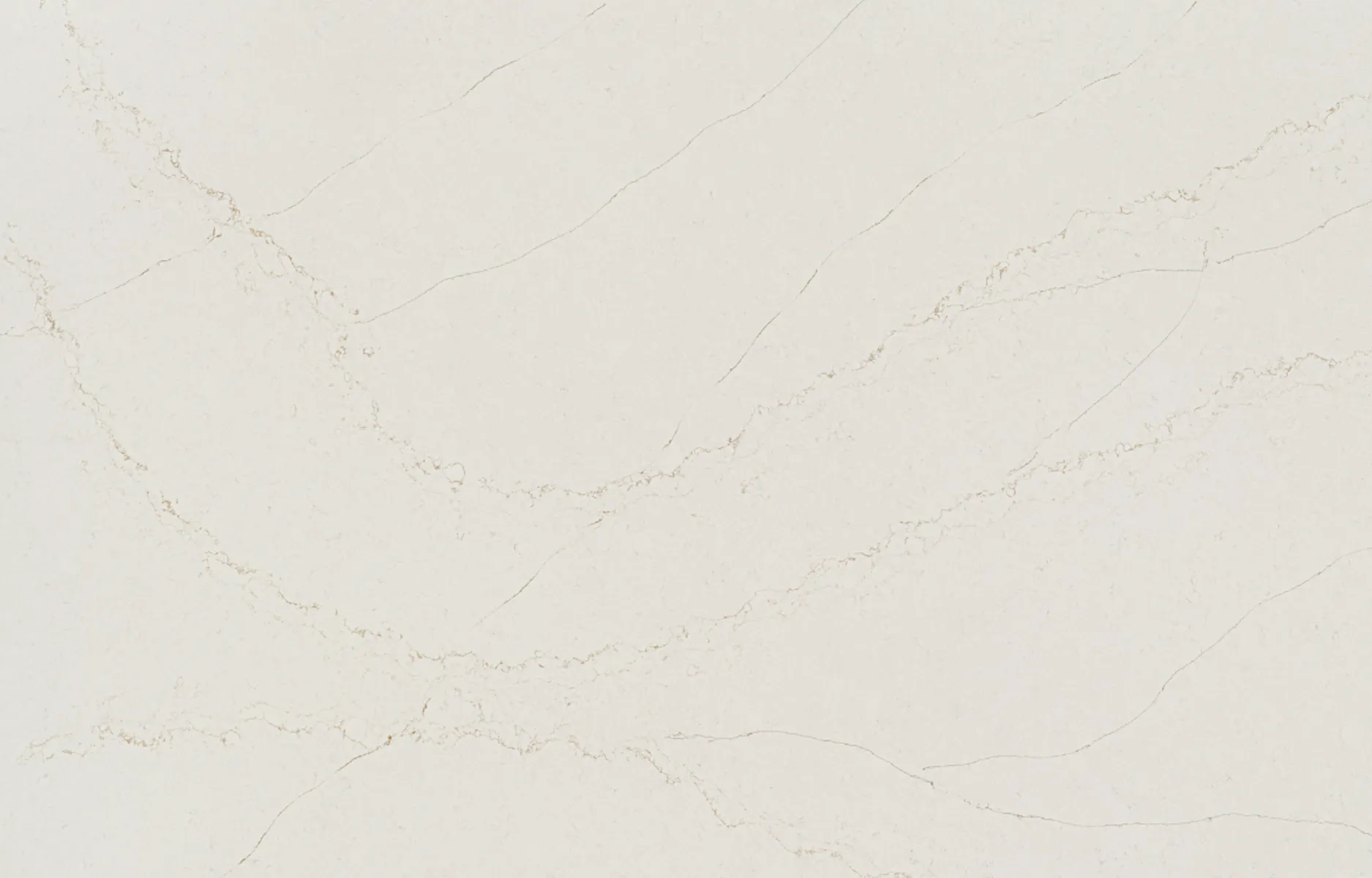Closeup image of Daltile Valor Gold White Quartz countertop slab