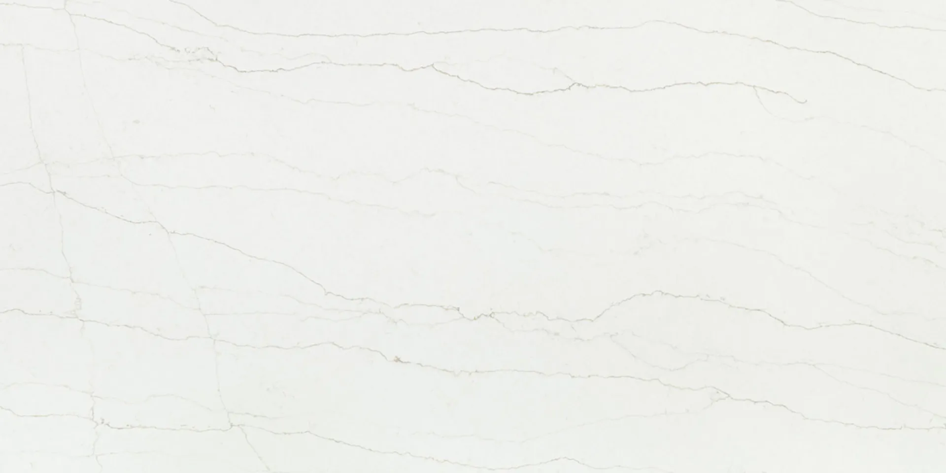 Closeup image of Viatera Macaubas Bianco Jumbo White Quartz countertop slab