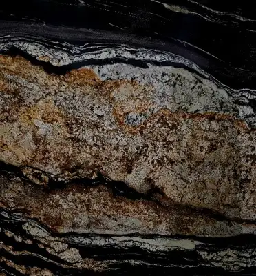 Closeup image of Vulkon Brown Granite countertop slab