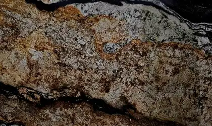 Closeup image of Vulkon Brown Granite countertop slab