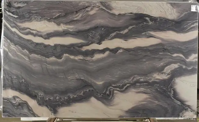 Closeup image of Explosion Blue Grey Quartzite countertop slab