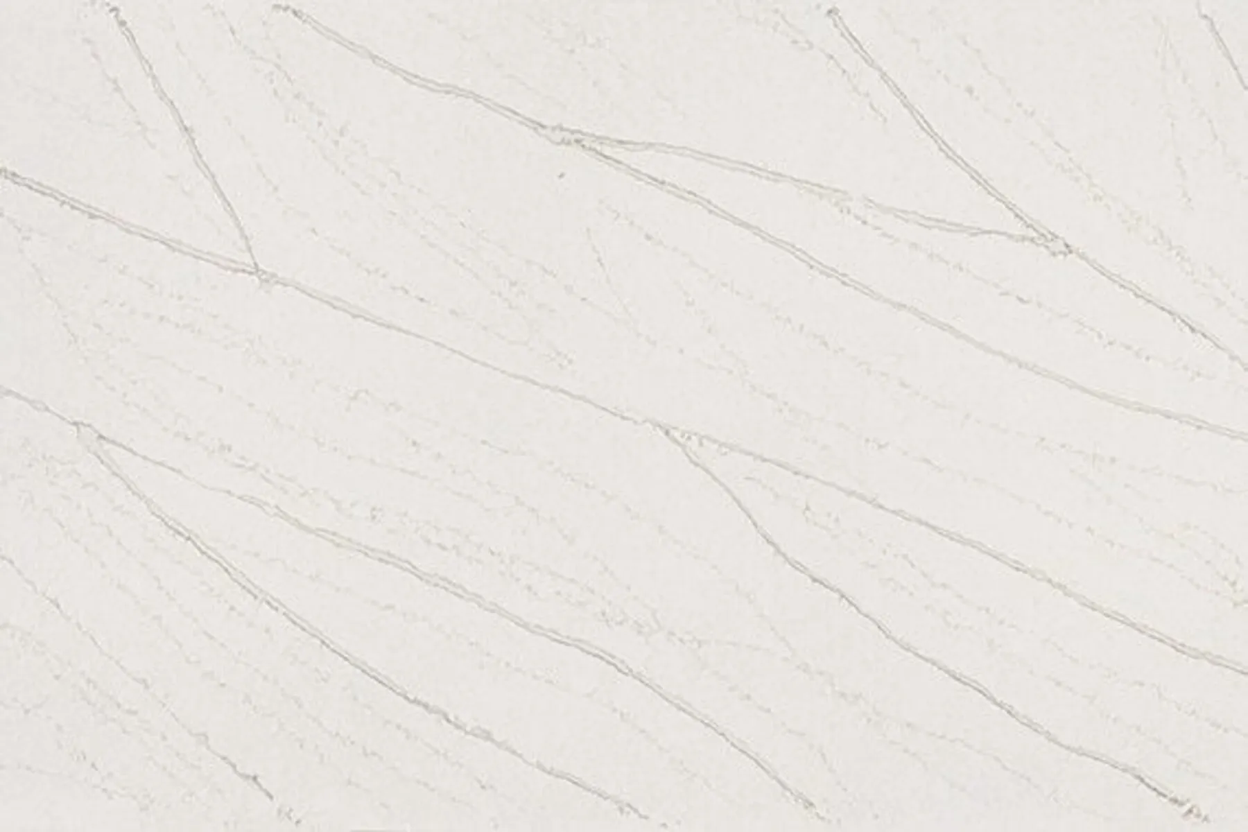Closeup image of ONE Quartz Surfaces Telluride White Quartz countertop slab